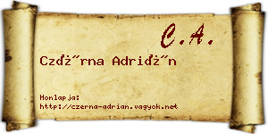 Czérna Adrián névjegykártya